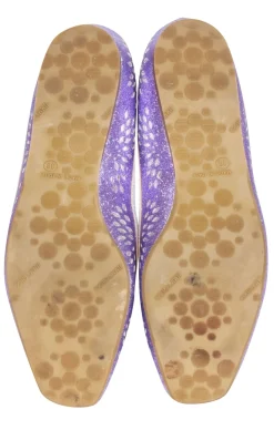 Jimmy Choo - Purple & Silver Laser Cut Print Flats Sz 8