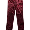 Joe’s - Maroon Crushed Velvet “The Charlie” High Rise Skinny Leg Pants Sz 0