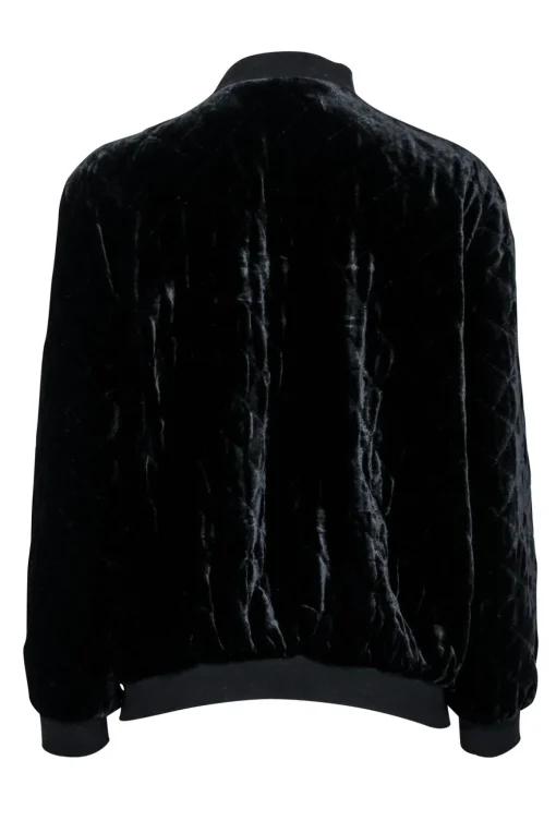 Johnny Was - Black Velvet Bomber Jacket Sz M