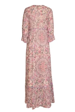 Johnny Was - Light Pink & Multicolor Floral Print Dress Sz M