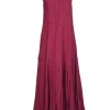 Joie - Beet Red Pintuck Cotton Maxi Dress Sz S