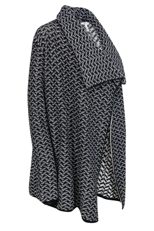 Joie - Black & White Open Front Cardigan Sz M
