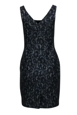 Joie - Black Lace Sleeveless Sheath Dress Sz S