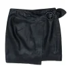 Joie - Black Leather Wrap Skirt Sz 4