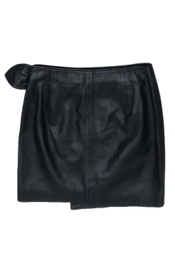 Joie - Black Leather Wrap Skirt Sz 4