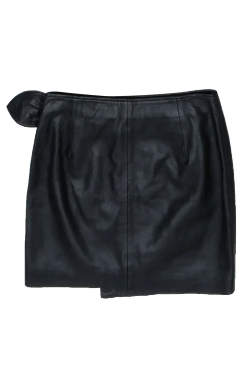 Joie - Black Leather Wrap Skirt Sz 4
