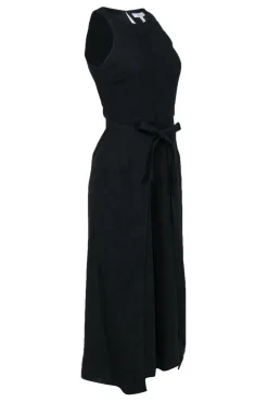 Joie - Black Wide-Leg Skirt-Style Tie Waist Jumpsuit Sz 0