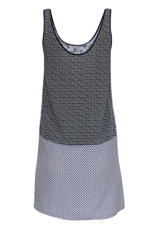 Joie - Blue Multi-Print Silk Shift Dress Sz XS