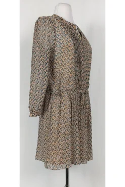 Joie - Brown & Teal Silk Dress Sz XS