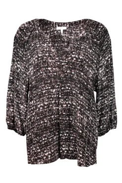 Joie - Brown & White Silk Top Sz M