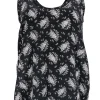 Joie - Dark Grey & White Floral Print Silk Tank Sz S