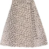 Joie - Leopard Linen Wrap A-Line Midi Skirt w/ Pockets Sz 10