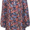 Joie - Multicolor Floral Silk Tie-Front Blouse Sz M