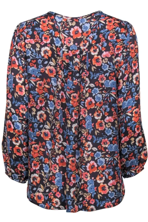 Joie - Multicolor Floral Silk Tie-Front Blouse Sz M