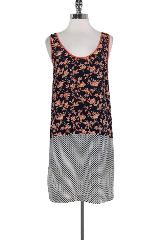 Joie - Multicolor Silk Shift Dress Sz S