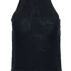 Joie - Navy Sleeveless Mock Neck Cotton "Carmena" Sweater Sz XXS