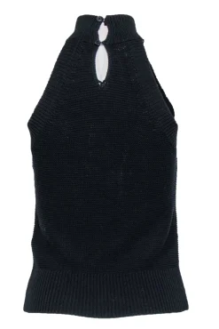 Joie - Navy Sleeveless Mock Neck Cotton 