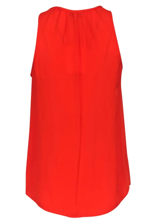 Joie - Orange Silk Pleated "Airlan" Tank w/ Tassels Sz XS