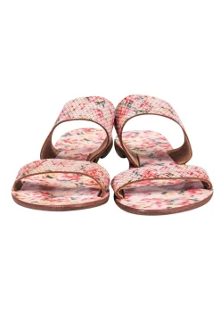 Joie - Pink Floral Print Double Strap Sandals Sz 7