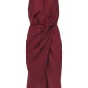Joie - Rust Red Tulip Front Midi Dress Sz S