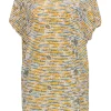 Joie - White, Yellow & Blue Floral & French Text Print Silk Shift Dress Sz XS