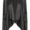 Joseph Ribkoff - Dark Green Asymmetrical Faux Leather Jacket Sz 12