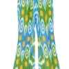 Jules Reid - Blue, Green, & Yellow Abstract Print Silk Pants Sz 0
