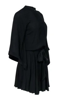 Karen Millen - Black Mini Dress w/ Embroidered Back Detail Sz 4