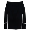 Karen Millen - Black Pencil Skirt w/ White Trim Sz 6