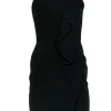 Karen Millen - Black Sheath Dress w/ Ruffle Front Sz 6