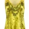 Karen Millen - Light Green Floral Embroidered Sleeveless Top Sz 10