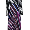 Karen Millen - Multicolored Striped Bell Sleeve Midi Dress Sz 6