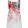 Karen Millen - White Floral Print Open Back Dress Sz 2