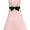 Kate Spade - Baby Pink A-Line Dress w/ Black Bow Sz 2