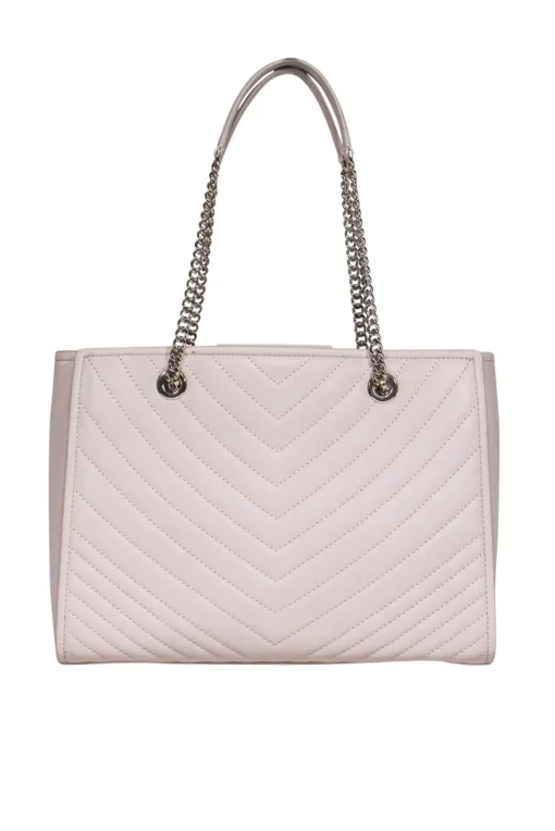 Kate Spade - Beige Leather Chevron Stitch Shoulder Handbag