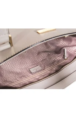 Kate Spade - Beige Textured Large Zippered Tote Bag