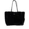 Kate Spade - Black Faux Fur Medium Tote