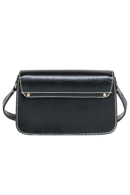 Kate Spade - Black Mini Crossbody w/ Cream Stitching Detail