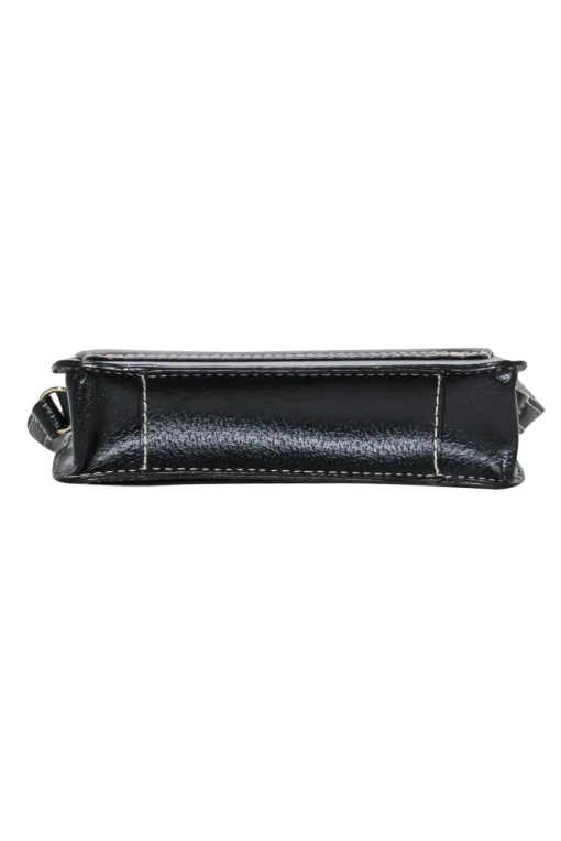 Kate Spade - Black Mini Crossbody w/ Cream Stitching Detail