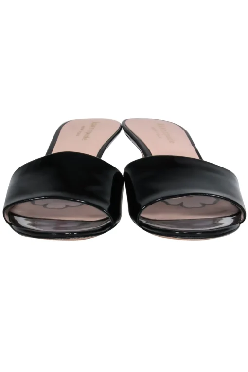 Kate Spade - Black Patent Leather Kitten Heels Sz 7.5