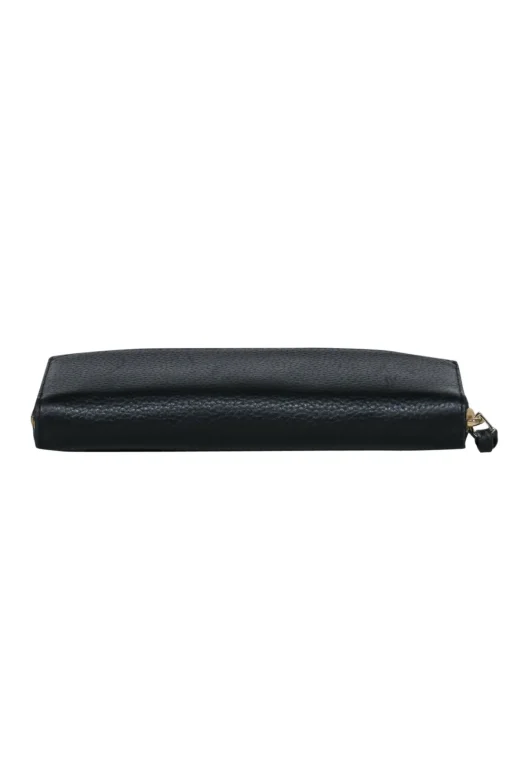 Kate Spade - Black Pebbled Leather Zip-Around Wallet