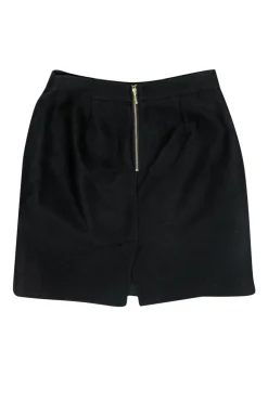 Kate Spade - Black Pencil Skirt w/ Front Chain Sz 4