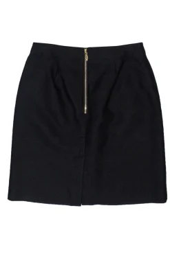 Kate Spade - Black Pencil Skirt w/ Chain Detail Sz 6