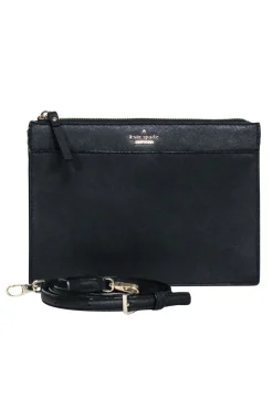 Kate Spade - Black Saffiano Leather Rectangular Crossbody Bag