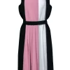 Kate Spade - Black Sleeveless Work Dress w/ Pink & Cream Middle Sz 12