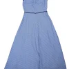 Kate Spade - Blue & White Striped Sleeveless Button Back Dress Sz 0