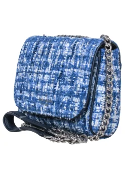 Kate Spade - Blue Quilted Tweed Mini "Emelyn" Crossbody Bag