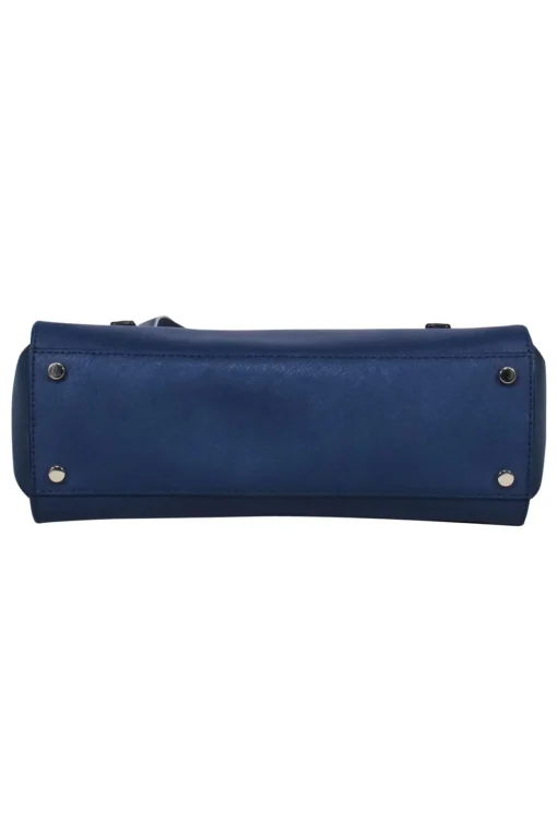 Kate Spade - Blue Textured Leather Flap Shoulder Bag