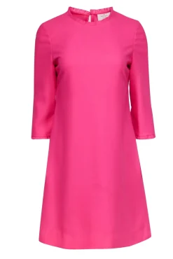 Kate Spade - Bubblegum Pink A-Line Dress w/ Ruffled Trim Sz 6