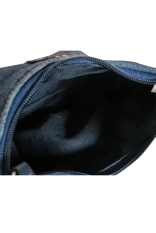 Kate Spade - Dark Wash Denim & Leather Stitched Mini Handbag